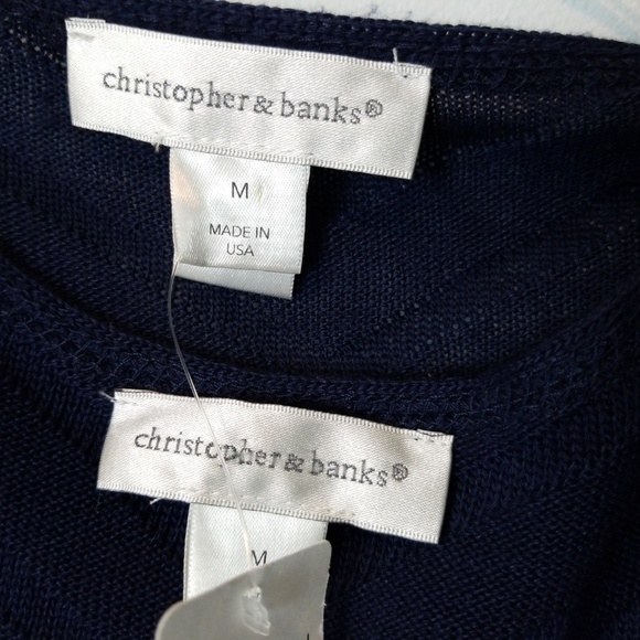 New Christopher & Banks twinset Cardigan sweater & shell set - Picture 3 of 5